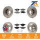 Front Rear Brake Rotors Ceramic Pad Kit For Mercedes-benz E350 Convertible Coupe