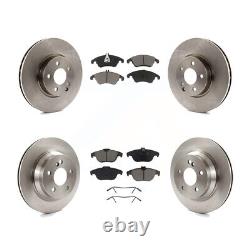 Front Rear Brake Rotors Ceramic Pad Kit For Mercedes-Benz E350 Convertible Coupe