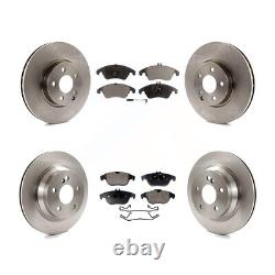 Front Rear Brake Rotors Ceramic Pad Kit For Mercedes-Benz E350 Convertible Coupe