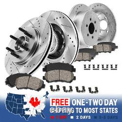 Front+Rear Brake Rotors +Ceramic Pads For 2004 2005 2006 2007 2008 Ford F150