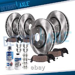 Front & Rear Brake Rotors + Ceramic Pads for 2010-2014 LEGACY OUTBACK 3.6R/2.5GT