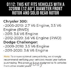 Front & Rear Brake Rotors + Ceramic Pads for Dodge Charger Challenger 300 V6