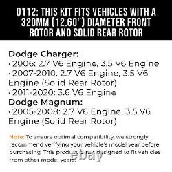 Front & Rear Brake Rotors + Ceramic Pads for Dodge Charger Challenger 300 V6
