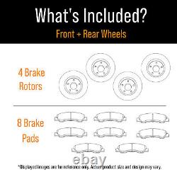 Front & Rear Brake Rotors + Ceramic Pads for Subaru Forester Crosstrek