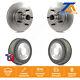 Front Rear Brake Rotors Drums Kit For 2000-2001 Ford E-150 Econoline 2-wheel Abs
