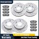 Front Rear Brake Rotors Pads Fit For Hyundai Elantra Kia Forte Slotted Drilled