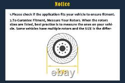 Front Rear Brake Rotors Pads fit for Hyundai Elantra Kia Forte Slotted Drilled