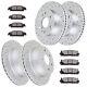 Front Rear Brake Rotors Pads For Chevrolet Avalanche Tahoe Gmc Drilled Slotted