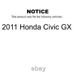 Front Rear Brake Rotors Semi-Metallic Pad Drum Kit (7Pc) For 2011 Honda Civic GX