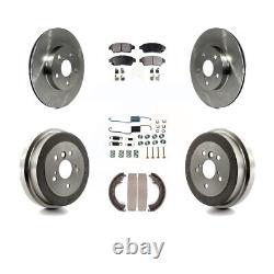 Front Rear Brake Rotors Semi-Metallic Pad & Drum Kit (7Pc) For 96-00 Toyota RAV4