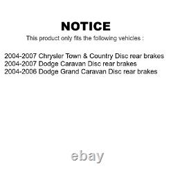 Front Rear Brake Rotors Semi-Metallic Pad Drum Kit (7Pc) For Dodge Chrysler Town