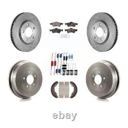 Front Rear Brake Rotors Semi-Metallic Pad Drum Kit (7Pc) For Dodge Chrysler Town