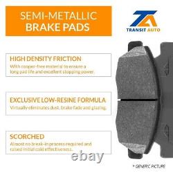Front Rear Brake Rotors Semi-Metallic Pad & Drum Kit For Hyundai Elantra Tiburon