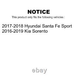 Front Rear Brake Rotors & Semi-Metallic Pad Kit For Kia Sorento Hyundai Santa Fe