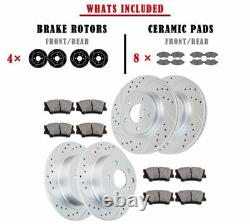 Front Rear Brake Rotors and Brake Pads Kit for Nissan Altima 2013-2017 Brakes