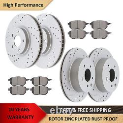 Front Rear Brake Rotors and Ceramic Pads for 2009-2014 2016-2019 Nissan Maxima