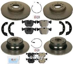 Front & Rear Carbon Brake Rotors Pads with hardware Fits 2000-2006 BMW X5 3.0 4.4L
