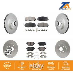 Front Rear Coated Disc Brake Rotors And Ceramic Pads Kit For 2014 Toyota Matrix