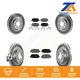 Front Rear Coated Disc Brake Rotors And Ceramic Pads Kit For Jeep Compass