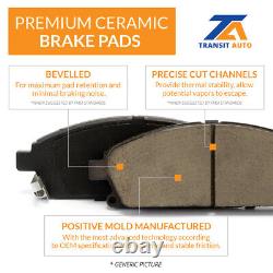 Front Rear Coated Disc Brake Rotors And Ceramic Pads Kit For Jeep Compass