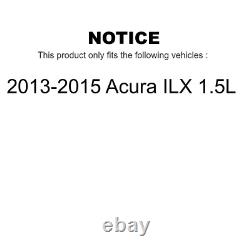 Front Rear Coated Disc Brake Rotors Ceramic Pad Kit For 2013-2015 Acura ILX 1.5L
