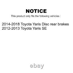 Front Rear Coated Disc Brake Rotors Kit For Toyota Yaris