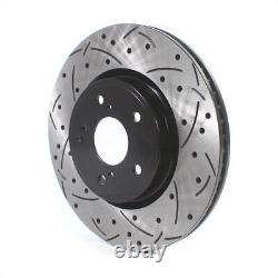 Front Rear Coated Drilled Slotted Disc Brake Rotors Kit For Honda Accord