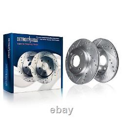Front Rear DRILLED Brake Rotors Ceramic Pads for 1999 2000 Honda Civic Si Coupe