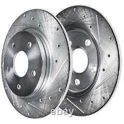 Front & Rear DRILLED Disc Brake Rotors for 1994 2003 2004 Ford Mustang Base GT