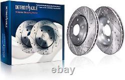 Front & Rear DRILLED SLOTTED Rotors + Ceramic Brake Pads for 2009-2014 Acura TL
