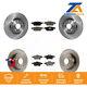 Front Rear Disc Brake Rotors And Ceramic Pad Kit For Ford Escape Transit Connect