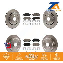 Front Rear Disc Brake Rotors And Ceramic Pads Kit For 2014-2016 Acura MDX