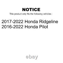 Front Rear Disc Brake Rotors And Semi-Metallic Pad Kit For Honda Pilot Ridgeline