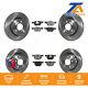 Front Rear Disc Brake Rotors And Semi-metallic Pads Kit For 2004-2010 Bmw X3