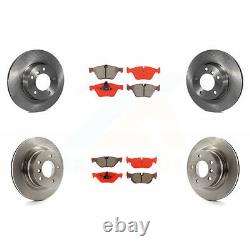 Front Rear Disc Brake Rotors And Semi-Metallic Pads Kit For 2008-2013 BMW 128i