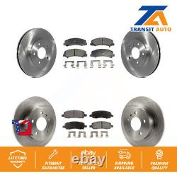 Front Rear Disc Brake Rotors And Semi-Metallic Pads Kit For Buick Lucerne