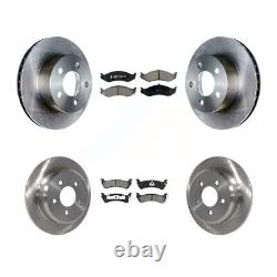 Front Rear Disc Brake Rotors And Semi-Metallic Pads Kit For Jeep Grand Cherokee