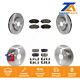 Front Rear Disc Brake Rotors And Semi-metallic Pads Kit For Toyota Camry