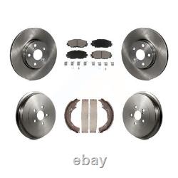 Front Rear Disc Brake Rotors Ceramic Pads And Drum Kit For Toyota Corolla