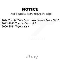 Front+Rear Disc Brake Rotors Ceramic Pads And Drum Kit For Toyota Yaris