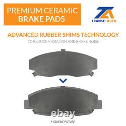 Front+Rear Disc Brake Rotors Ceramic Pads And Drum Kit For Toyota Yaris