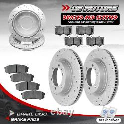 Front & Rear Disc Brake Rotors + Ceramic Pads Kit For Toyota 4Runner Lexus GX460