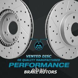Front & Rear Disc Brake Rotors + Ceramic Pads Kit For Toyota 4Runner Lexus GX460