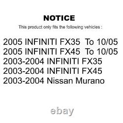 Front Rear Disc Brake Rotors Kit For Nissan Murano Infiniti FX35 FX45 INFINITI
