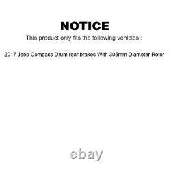 Front Rear Disc Brake Rotors Semi-Metallic Pad & Drum Kit (9Pc) For Jeep Compass