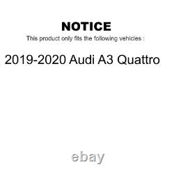 Front Rear Disc Brake Rotors Semi-Metallic Pad Kit For 2019-2020 Audi A3 Quattro