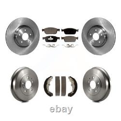 Front Rear Disc Brake Rotors Semi-Metallic Pads And Drum Kit For Ford Focus ST