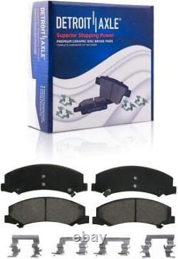 Front & Rear Disc Rotors + Ceramic Brake Pads for 2011 2012 2013 Chevy Impala