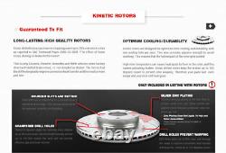 Front+Rear Drill Brake Rotors +Ceramic Pads For 2014 2015 2016 2017 Infiniti Q50