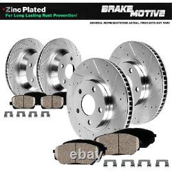 Front+Rear Drill Rotors And Ceramic Brake Pads For Infiniti G37 Nissan 350Z 370Z